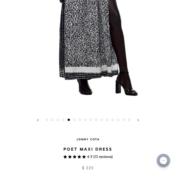 NWT Jonny Cota Poet Maxi Boho Dress, Sustainable Designer, Sexy Low Cut Top, M/L - Picture 15 of 16